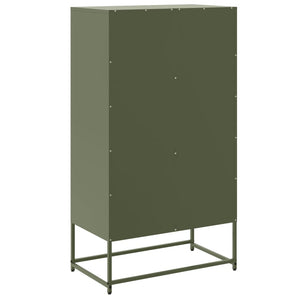 vidaXL Sideboard Olive Green 68.5x38.5x123.5 cm Steel