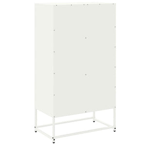 vidaXL Sideboard White 68.5x38.5x123.5 cm Steel