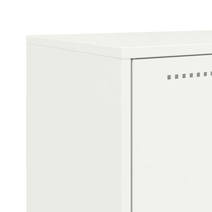 vidaXL Sideboard White 68.5x38.5x123.5 cm Steel