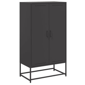 vidaXL Highboard Black 68.5x38.5x123.5 cm Steel