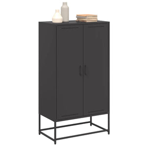 vidaXL Highboard Black 68.5x38.5x123.5 cm Steel