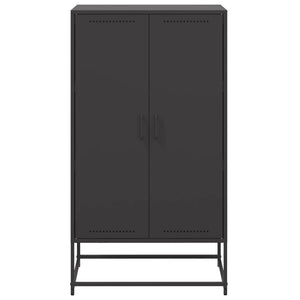 vidaXL Highboard Black 68.5x38.5x123.5 cm Steel