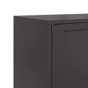 vidaXL Highboard Black 68.5x38.5x123.5 cm Steel