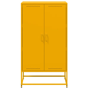 vidaXL Highboard Mustard Yellow 68.5x38.5x123.5 cm Steel