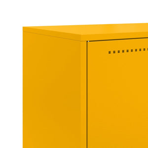 vidaXL Highboard Mustard Yellow 68.5x38.5x123.5 cm Steel