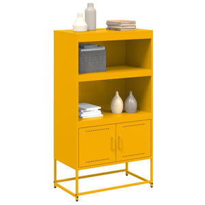 vidaXL Highboard Mustard Yellow 68.5x38.5x123.5 cm Steel