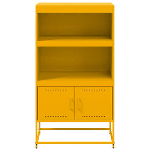 vidaXL Highboard Mustard Yellow 68.5x38.5x123.5 cm Steel