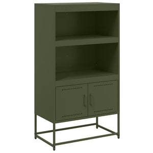 vidaXL Highboard Olive Green 68.5x38.5x123.5 cm Steel