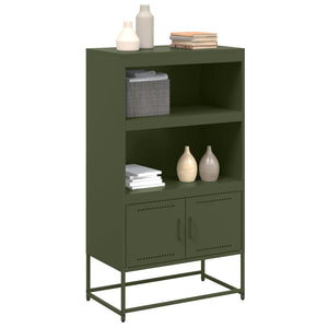 vidaXL Highboard Olive Green 68.5x38.5x123.5 cm Steel