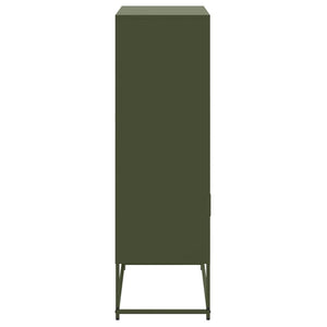 vidaXL Highboard Olive Green 68.5x38.5x123.5 cm Steel