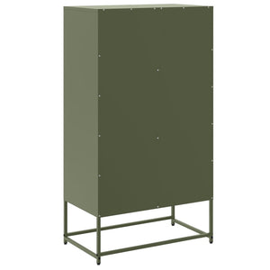 vidaXL Highboard Olive Green 68.5x38.5x123.5 cm Steel