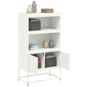 vidaXL Highboard White 68.5x38.5x123.5 cm Steel