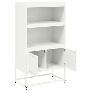 vidaXL Highboard White 68.5x38.5x123.5 cm Steel