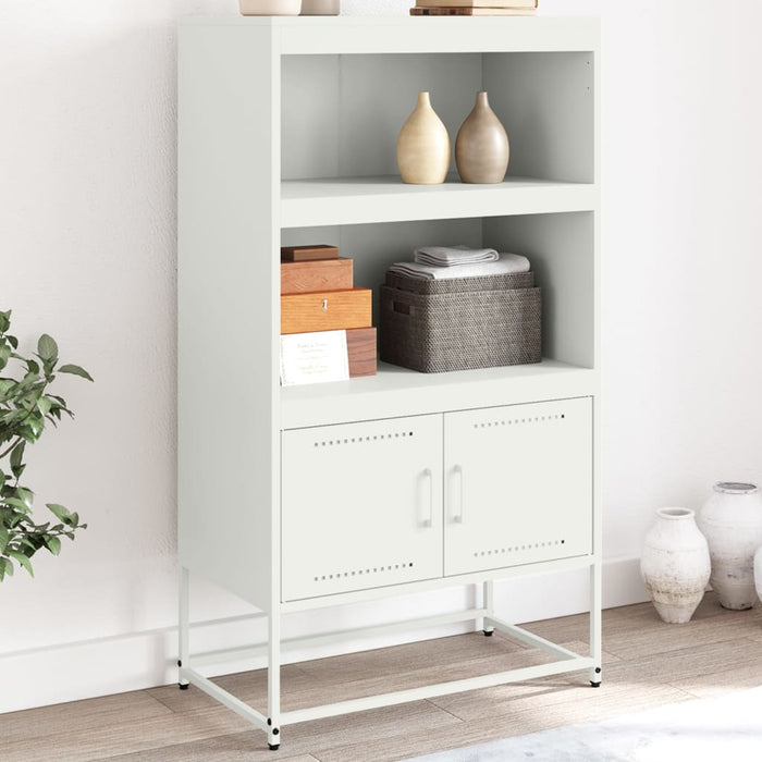 vidaXL Highboard White 68.5x38.5x123.5 cm Steel