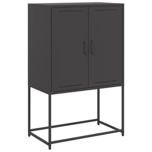 vidaXL Highboard Black 68.5x38.5x107 cm Steel