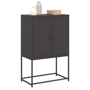 vidaXL Highboard Black 68.5x38.5x107 cm Steel