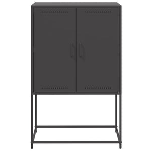 vidaXL Highboard Black 68.5x38.5x107 cm Steel