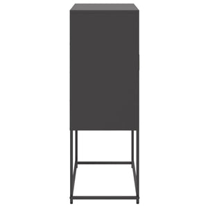 vidaXL Highboard Black 68.5x38.5x107 cm Steel