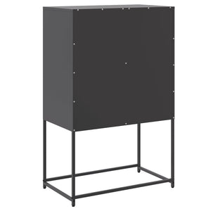 vidaXL Highboard Black 68.5x38.5x107 cm Steel