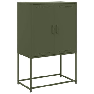 vidaXL Highboard Olive Green 68.5x38.5x107 cm Steel