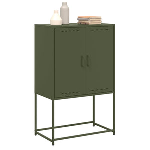 vidaXL Highboard Olive Green 68.5x38.5x107 cm Steel