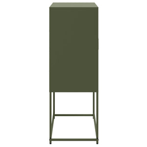 vidaXL Highboard Olive Green 68.5x38.5x107 cm Steel