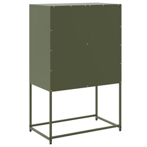 vidaXL Highboard Olive Green 68.5x38.5x107 cm Steel