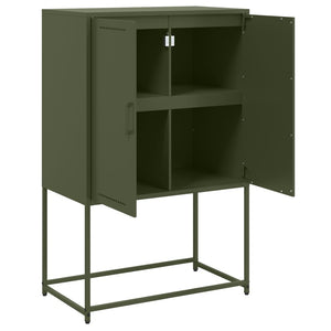 vidaXL Highboard Olive Green 68.5x38.5x107 cm Steel