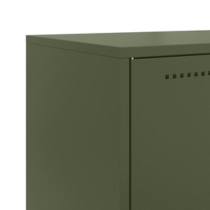 vidaXL Highboard Olive Green 68.5x38.5x107 cm Steel