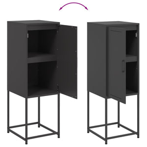 vidaXL Highboard Black 36x39x107 cm Steel