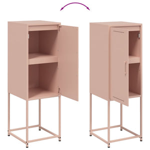 vidaXL Highboard Pink 36x39x107 cm Steel