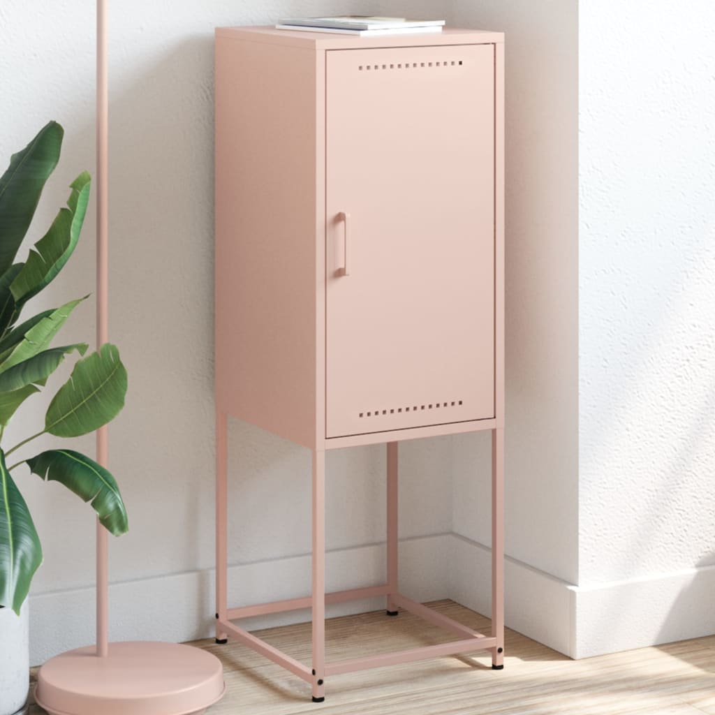 vidaXL Highboard Pink 36x39x107 cm Steel