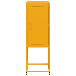 vidaXL Highboard Mustard Yellow 36x39x107 cm Steel