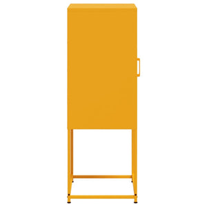 vidaXL Highboard Mustard Yellow 36x39x107 cm Steel