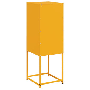 vidaXL Highboard Mustard Yellow 36x39x107 cm Steel