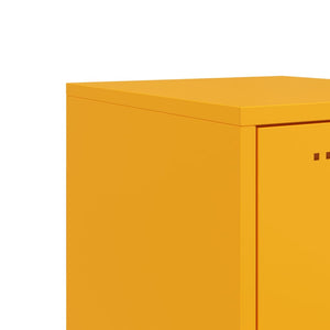 vidaXL Highboard Mustard Yellow 36x39x107 cm Steel