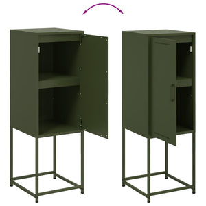 vidaXL Highboard Olive Green 36x39x107 cm Steel