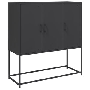 vidaXL Highboard Black 100.5x39x107 cm Steel