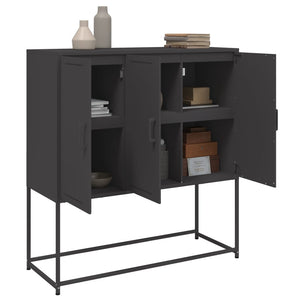 vidaXL Highboard Black 100.5x39x107 cm Steel