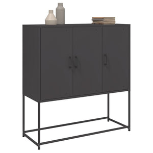 vidaXL Highboard Black 100.5x39x107 cm Steel