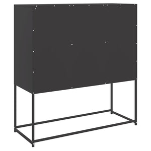 vidaXL Highboard Black 100.5x39x107 cm Steel