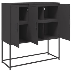 vidaXL Highboard Black 100.5x39x107 cm Steel