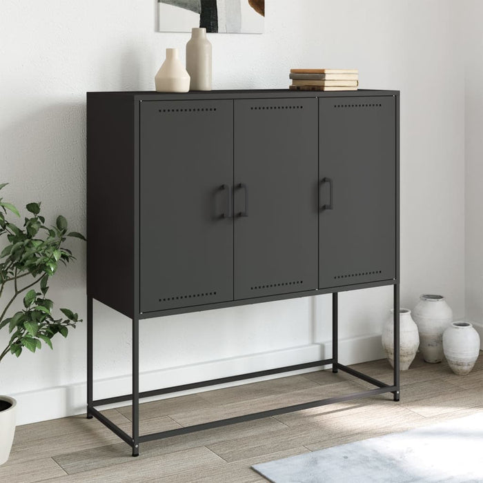 vidaXL Highboard Black 100.5x39x107 cm Steel