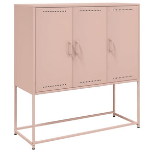 vidaXL Highboard Pink 100.5x39x107 cm Steel