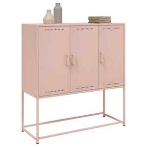 vidaXL Highboard Pink 100.5x39x107 cm Steel