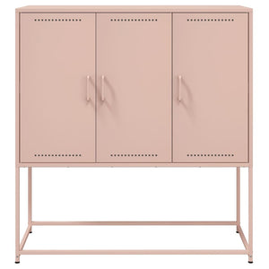 vidaXL Highboard Pink 100.5x39x107 cm Steel