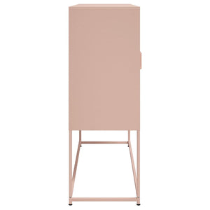 vidaXL Highboard Pink 100.5x39x107 cm Steel