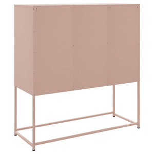 vidaXL Highboard Pink 100.5x39x107 cm Steel