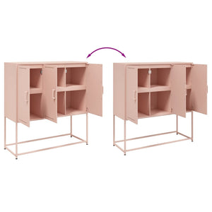 vidaXL Highboard Pink 100.5x39x107 cm Steel