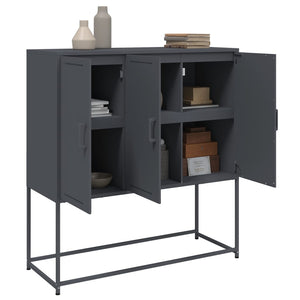 vidaXL Highboard Anthracite 100.5x39x107 cm Steel